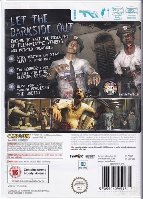 Resident Evil The Darkside Chronicles - Wii (B Grade) (Genbrug)